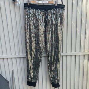 Mayer Sequin Black and Silver Pants XL